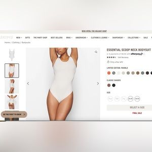 BRAND NEW Skims Essential Scoop Neck Bodysuit